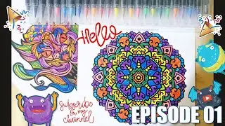 Mandala Adult Coloring Video 1| Color and Calm | Mandala coloring #1 - relaxing adult coloring