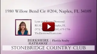 STONEBRIDGE COUNTRY CLUB | 1980 Willow Bend Circle #204, Naples, FL 34109