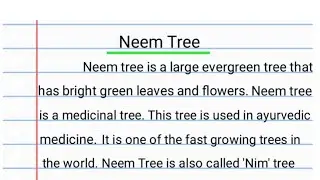 Essay // Paragraph on Neem Tree|| Essay on Neem Tree // Paragraph on Neem Tree