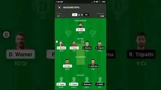 SRH vs DC | SRH vs DC Dream 11 Prediction | SRH vs DC Dream11 Team #SRHvsDC #youtubeshort #short