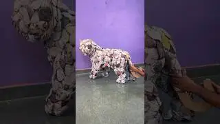 Lion 🦁 DIY using Newspapers #shorts #lion #king #sculpture #trending #crafts #make