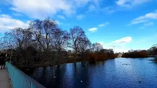 4K - WALKING LONDON'S WATERFOWL , DUCK ISLAND COTTAGE & PELICANS OF ST. JAMES'S PARK | March 2021