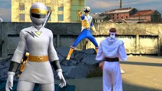 Mighty Morphin Alien Ranger Delphine and White Ninja Tommy Oliver Vs Samurai Gold Antonio GarciaPRLW