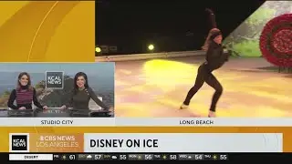 KCAL&rsquo;s Amanda Starrantino shows off her ice skating skills