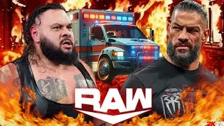 Roman Reigns vs Bronson Reed Wwe Raw Netflix 3 Dec 2025 Ambulance - FULL MATCH