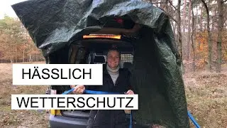 Post Caddy. Hässlichster  Regenschutz!