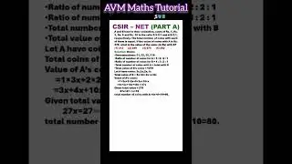 CSIR NET | Mathematical science | PART A questions | #csirnet | #csirnetmaths | #csir