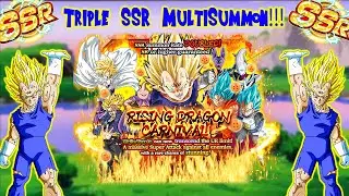 DBZ Dokkan Battle - DOUBLE SSR RATES! TRIPLE SSR MULTISUMMON! Rising Dragon Carnival Summons