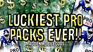 LUCKIEST PRO PACKS EVER! Madden Mobile 16 INSANE Pro Pack Opening