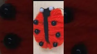 Amazing Woolen Lady Bug || with Wool - So Easy to Make at Home #Shorts  #Yt Shorts #trending #Viral