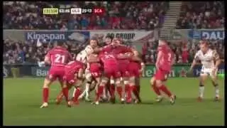 Roger Wilson punches John Barclay in the face (Irish TMO ensures the ref doesn't see it)