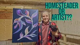 Abstract Botanical Acrylic Painting