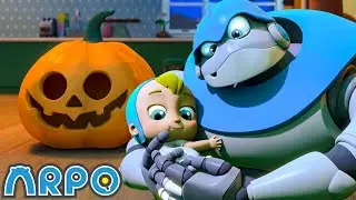 Halloween Pumpkin Trouble! 🎃 | ARPO the Robot | Cartoons for Kids | Moonbug Fun Zone