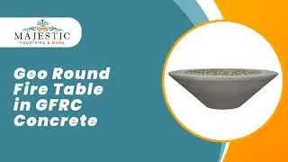 Geo Round Fire Table in GFRC Concrete