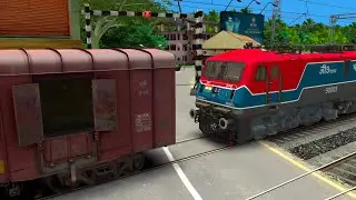 WAP 7 ELECTRIC ENGINE SHUNTING FREIGHT TRAIN wagon | indian railways