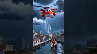 Achanak aai baadh! Kya ye parivaar bach payega? 🌊🆘 #RescueMission #shortvideo #cartoon #baadh