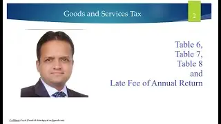 Table numbers 6, 7, 8 and late fees of GSTR 9
