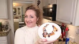 Belgian Waffles With Festive Holiday Ideas ~ Christmas Breakfast Or Dessert ~ Homemade Waffles