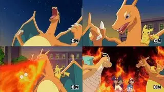 Ash's Charizard Returns In Unova | Pokemon Black And White (Unova) In English | Anime World.