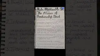 Rules Applicable In The Absence Of Partnership Deed || Accountancy || 12th Class 