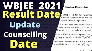 WBJEE 2021 Result Date | Counselling and Answer Key