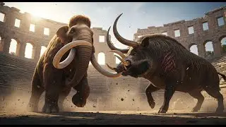 Mammoth vs Wild Boar: Epic Prehistoric Battle for Survival!