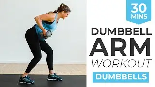 30-Minute Dumbbell Arm Workout | Sculpted Arms At Home (Prenatal Workout)