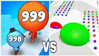 Ball Balloon Run vs Big Head Run - Gameplay Walkthrough (NOOB vs PRO vs HACKER)