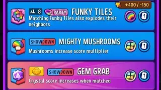 Show down mighty mushroom & party rumble & knockout & daily mode match masters today
