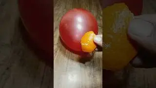 Orange Peel vs Balloon 🎈 | Cool Science Experiments 😱 | #shorts