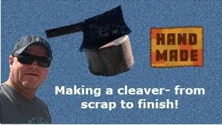 Making a cleaver out of found steel #knife #forge #DIY #cleaver