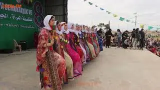 جانب من مشاركة فرقة قره جوخ كوجرات في فعالية يوم المراءة العالمي في مدينة قامشلو