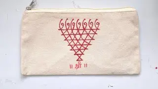 How to Draw Saraswati Yantra  ON Pouch  step by step| easy Saraswati Yantra drawing for beginner