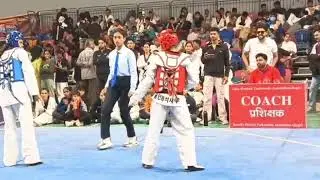 #Sneha red chest guard my# Taekwondo student# #National# competition Uttar Pradesh Bareilly #       