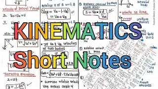 Kinematics Short Notes | NEET 2025