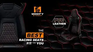 [Modify Street]  - Pair of Black PVC + Snake Pattern Reclinable Racing Seats W/Silders