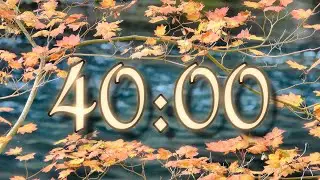 40 Minute Autumn Fall Timer with Calm Relaxing Music | Wind Chime Alarm