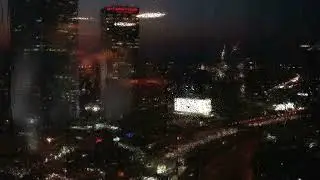 Rain on Window with City Sounds at Night - Heavy Rain for Sleep and Study - 4K (NO ADS)