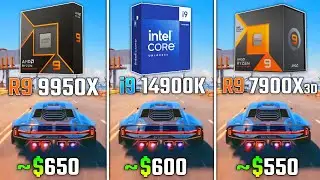 RYZEN 9 9950X vs INTEL i9-14900K vs RYZEN 9 7900X3D | Test in 6 Games