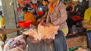 Exclusive Meat Cutting Skillful Butcher | Impressive Beef Cutting Skills By Professional Butcher