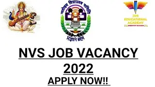 NVS Recruitment 2022 Apply Online NVS Project Associate, Project Assistant, More vacancy 2022||NVS