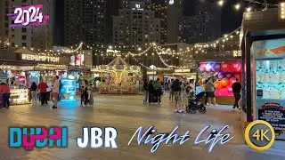 Dubai Nightlife 🇦🇪 Amazing JBR Walking Tour 4K (February 2024)