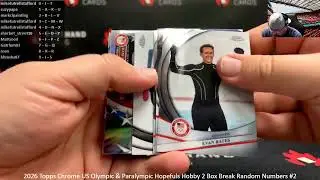 1/16/2026 2026 Topps Chrome US Olympic & Paralympic Hopefuls Hobby 2 Box Break Random Numbers #2