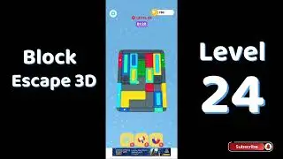 Block Escape 3D Level 24 🧩 | Addictive 3D Block Puzzle Gameplay | Solutionguruji