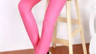 Joker wearing leather pants slim slim feet against skin leggings.avi