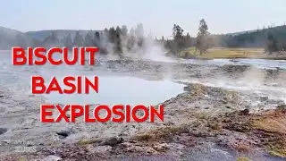 Biscuit Basin explosion - before and after