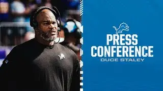 Duce Staley meets with the media on September 30