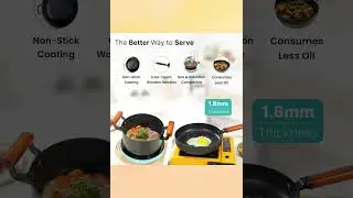 Better Home Cast Iron Cookware Set - Fry Pan, Wok & Handi with Wooden Handles (26cm, 4.4L) |
