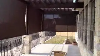 Motorized Outside Patio Screen Shades Austin