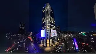 Building facade lighting designs, Wing tower Cambodia lighting designs